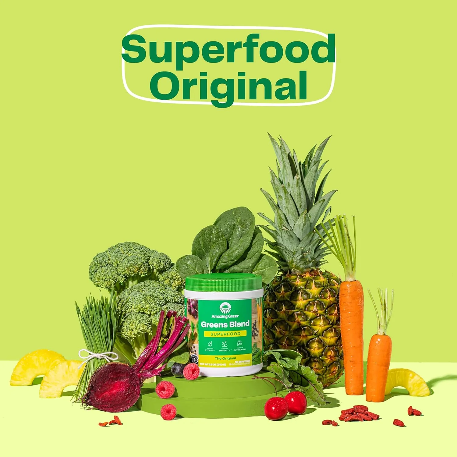 Amazing Grass Green Superfood – Organic Wheatgrass & Super Greens | 30 Servings - Image 3