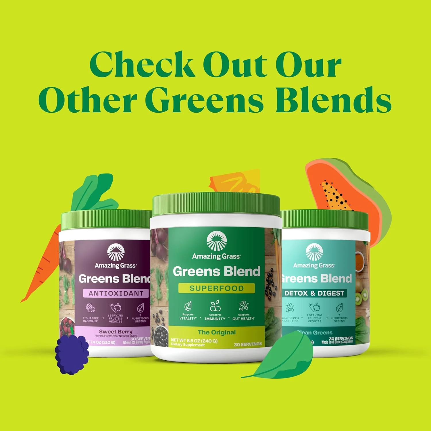 Amazing Grass Green Superfood – Organic Wheatgrass & Super Greens | 30 Servings - Image 6