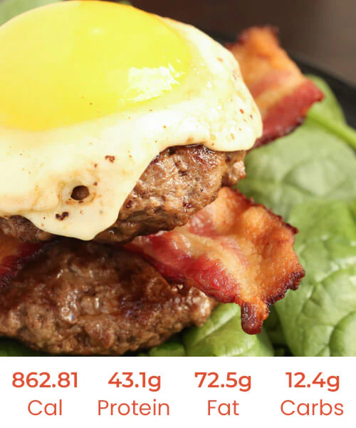 Bacon and Burger Bowl, Fried Egg, Tomato, Pickles and Aioli - Image 3