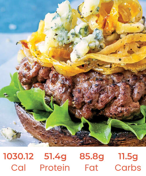 Caramelised Onion Burger with Romain, Tomato, Cheese Slice and Aioli (NDIS) - Image 3