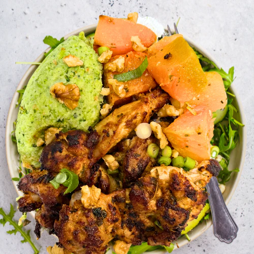 Greek Spiced Chicken with Cauliflower & Broccoli Skordalia 250g