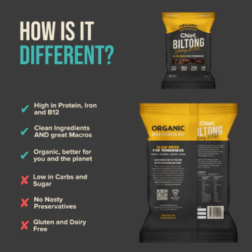 Chief Smokey BBQ Biltong 30g (NDIS) - Image 2