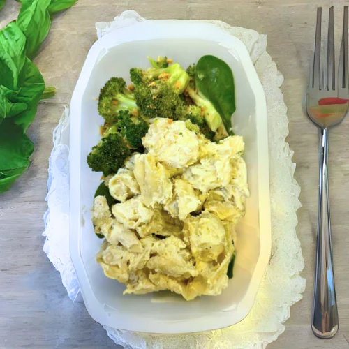 Creamy Chicken Tortellini in Charred Garlic Broccoli - Image 2