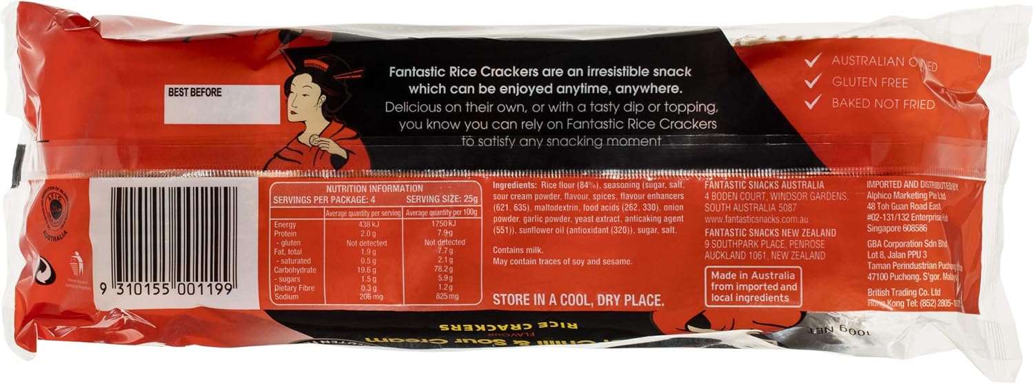 Fantastic Rice Crackers – Sweet Chilli & Sour Cream | 100g - Image 3