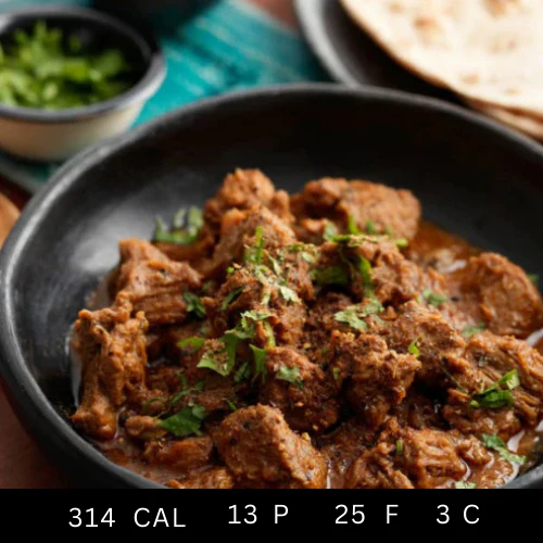 Grass Fed Lamb Rogan Josh Curry with Cauliflower Rice, Spinach, Onion and Capsicum (Gluten-free) - Image 3