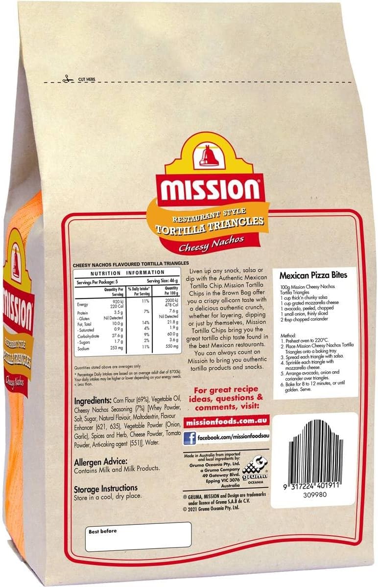 Mission Foods Mission Foods Cheesy Nacho Chips 230 g - Image 2