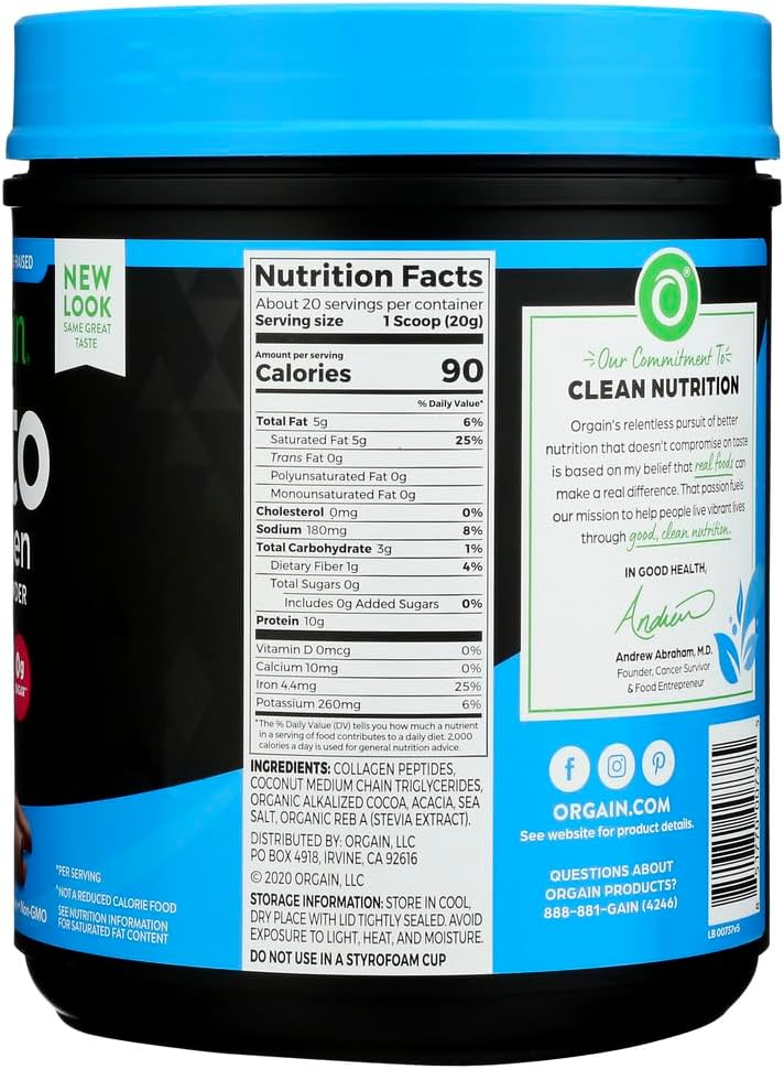 ORGAIN Keto Collagen Chocolate 400 g - Image 4