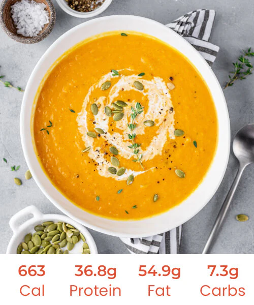 Pumpkin Soup with Middle Eastern Spiced Grass Fed Beef Mince - Image 3