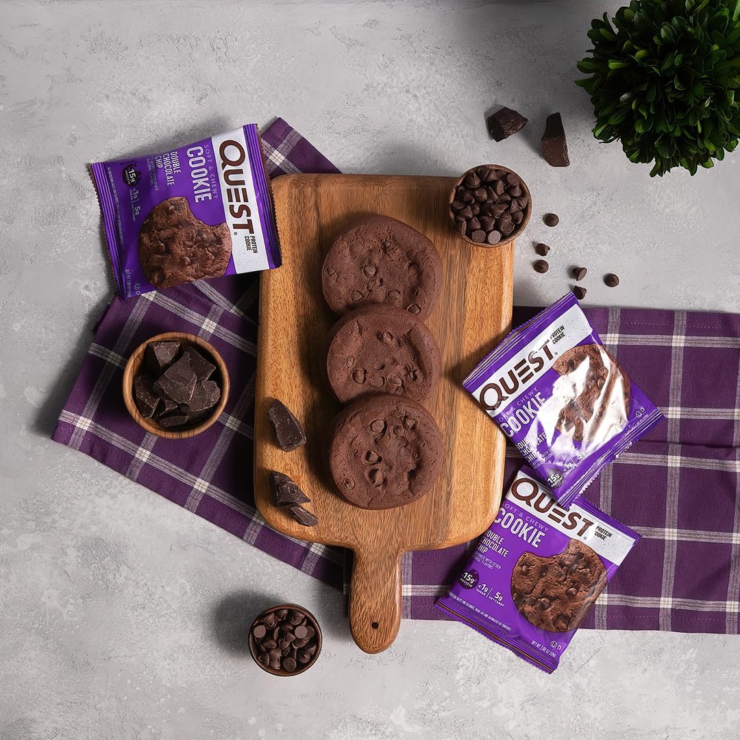 Quest Double Chocolate Chip Protein Cookie – High Protein, Low Carb | 12 Count - Image 4
